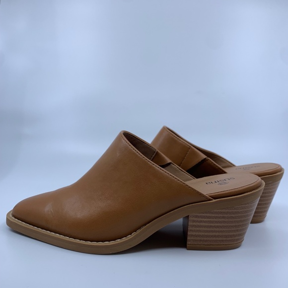 Susina Justina square toe slip on heels - Picture 4 of 9